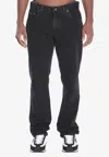 Dolce & Gabbana Denim Pants With Plaque In Black