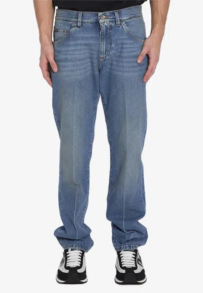 Dolce & Gabbana Classic Straight-leg Jeans In Blue