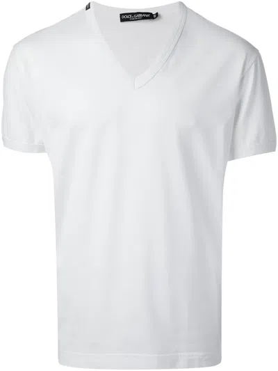 Dolce & Gabbana Classic V-neck T-shirt In White