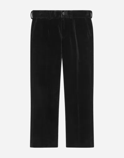 Dolce & Gabbana Classic Velvet Trousers In Black