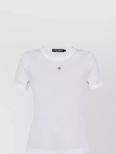 Dolce & Gabbana Clean Design Round Neck T-shirt In White