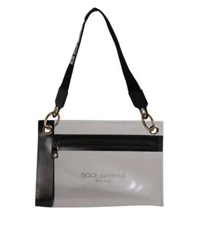 Dolce & Gabbana Clear Pvc Leather Pouch Shoulder Strap Women's Bag