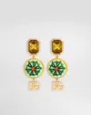 Dolce & Gabbana Clip Earrings In Multi
