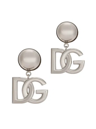 Dolce & Gabbana Dg Clip-on Earrings In Silver
