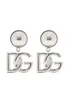 Dolce & Gabbana Clip Earrings With Pendant In Metallic