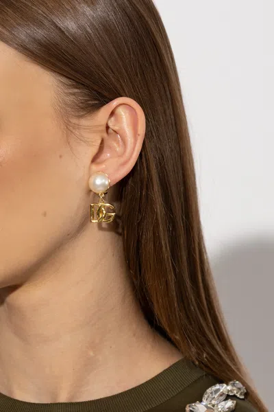 Dolce & Gabbana Clip-on Earrings With Logo