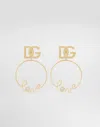 Dolce & Gabbana Clip-on “love” Earrings With Dg Logo In Gold