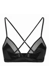 Dolce & Gabbana Satin And Tulle Triangle Bra In Black