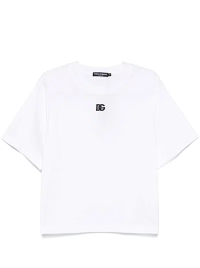 Dolce & Gabbana T-shirt With Dg Logo In White