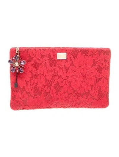 Pre-owned Dolce & Gabbana Clutch In Red