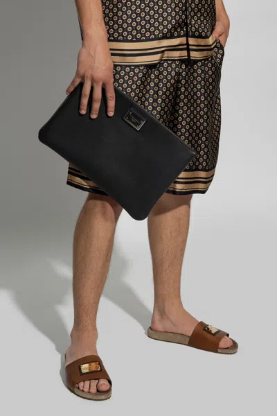 Dolce & Gabbana Clutch With Logo In Black
