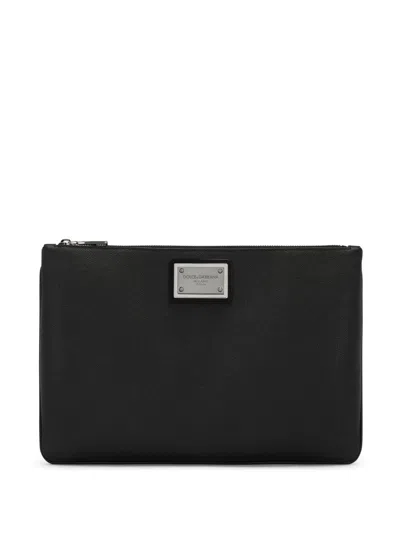 Dolce & Gabbana Clutch With Logo Plaque