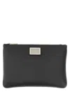 Dolce & Gabbana Men Clutch With Logo Plaque In Black