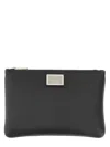 Dolce & Gabbana Men Clutch With Logo Plaque In Black