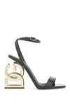 Dolce & Gabbana Keira Embellished Patent-leather Sandals In Black