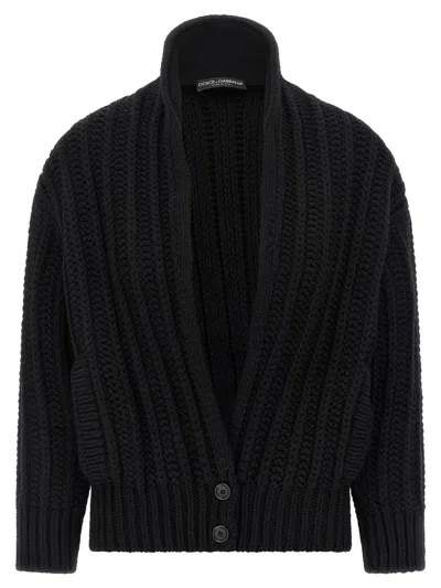 DOLCE & GABBANA DOLCE & GABBANA COARSE WOOL CARDIGAN