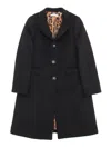 Dolce & Gabbana Dg-buttons Single-breasted Wool Coat In Black