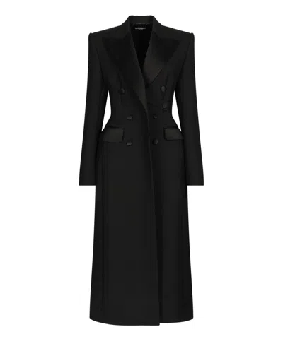 Dolce & Gabbana Coat In Black