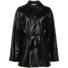 Dolce & Gabbana Drop Shoulder Belted Jacket In Black