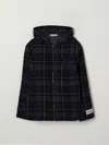 Dolce & Gabbana Check-pattern Hooded Jacket In Blue