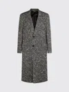 Dolce & Gabbana Double-breasted Wool Houndstooth Coat In Gray
