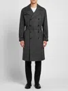 Dolce & Gabbana Dolce&gabbana Grey Wool Double-breasted Coat Men In Gray