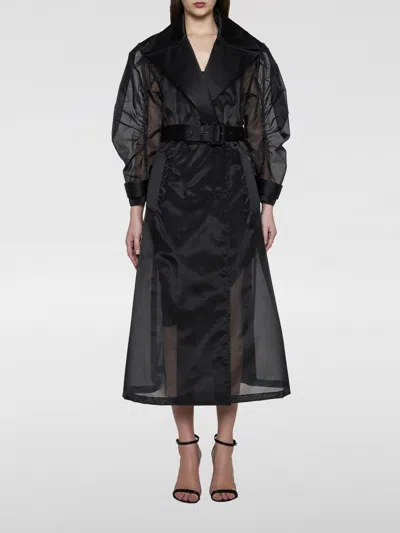 Dolce & Gabbana Organza Trench Coat In 黑色