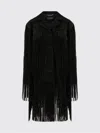 Dolce & Gabbana Pleated Fringe Coat In Multi