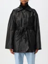 Dolce & Gabbana Drop Shoulder Belted Jacket In Schwarz