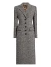 Dolce & Gabbana Dolce&gabbana Single Breasted Wool Chevron Coat In Gray