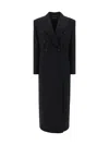 Dolce & Gabbana Dolce&gabbana Black Double Breasted Coat In Wool In Nero