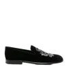 Dolce & Gabbana Velvet Loafer In Black