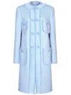 Dolce & Gabbana Single-breasted Raschel Tweed Coat In Pink