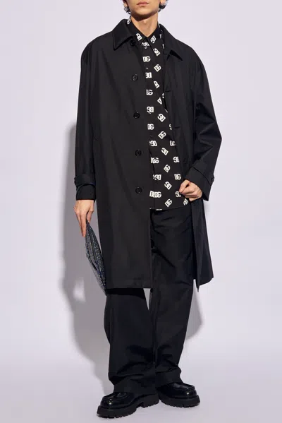 Dolce & Gabbana Coat With Pockets In Black