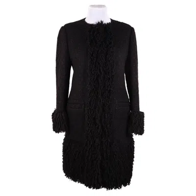 Pre-owned Dolce & Gabbana Coat Wool Mohair In Black