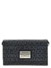 Dolce & Gabbana Coated Jacquard Crossbody Bag Crossbody Bags Black