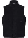 Dolce & Gabbana Logo Patch Corduroy Jacket In Blue