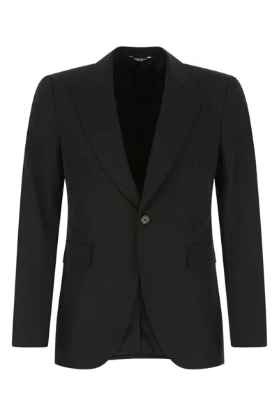 Dolce & Gabbana Sicilia Techno Fabric Jacket In Black