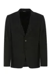 Dolce & Gabbana Black Stretch Viscose Blend Blazer In Black