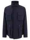 Dolce & Gabbana Technical Fabric Safari Jacket In Blue