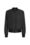 Dolce & Gabbana Black Lightweight Bomber Jacket With Ribbed Cuffs In Black