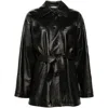 Dolce & Gabbana Drop Shoulder Belted Jacket In Black