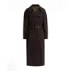 Dolce & Gabbana Double-breasted Belted Coat In Brown