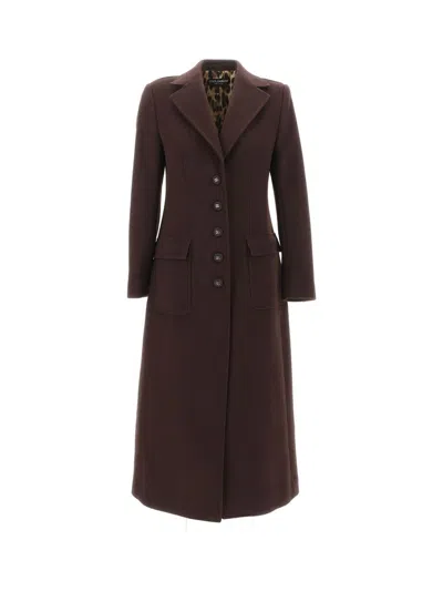 Dolce & Gabbana Coats In Brown