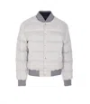 Dolce & Gabbana Reversible Flannel Outerwear Bomber Jackets Grey In White