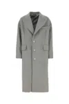 Dolce & Gabbana Oversize Single-breasted Wool-blend Coat In Grey