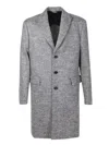 Dolce & Gabbana Single-breasted Grey Wool Coat In Grey