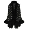 Dolce & Gabbana Polka-dot Printed Chiffon Cape In Multicolor