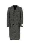 Dolce & Gabbana Double-breasted Wool Houndstooth Coat In Printed