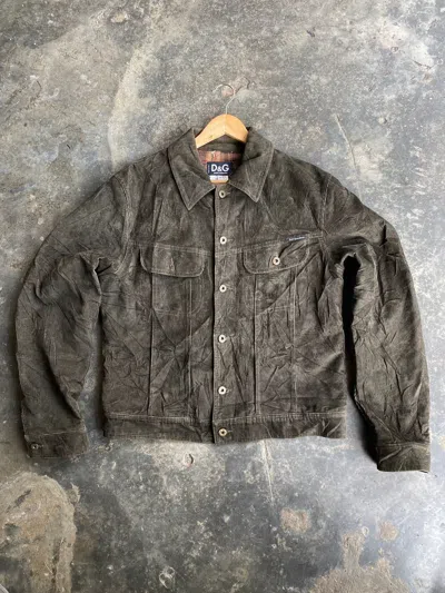 Pre-owned Dolce & Gabbana Coduroy Jacket In Browns